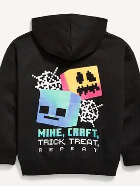 Minecraft Graphic Pullover Hoodie for Boys by Old Navy Size 5 (XS) NWT
